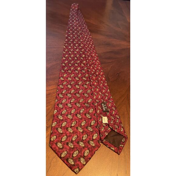 J. Z Richards Red Black Green Hand Made 100% Silk Men’s Neck Tie Made In USA - Picture 3 of 10